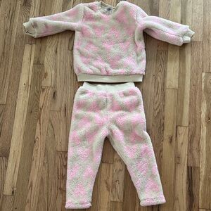 Hanna Andersson Pink Hearts Fleece Set